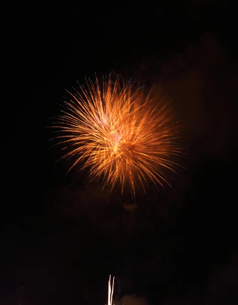 Nádherný ohňostroj nad sky — Stock fotografie