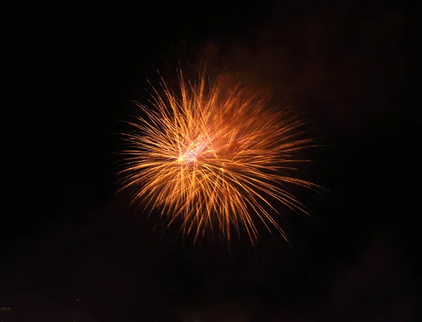 Nádherný ohňostroj nad sky — Stock fotografie