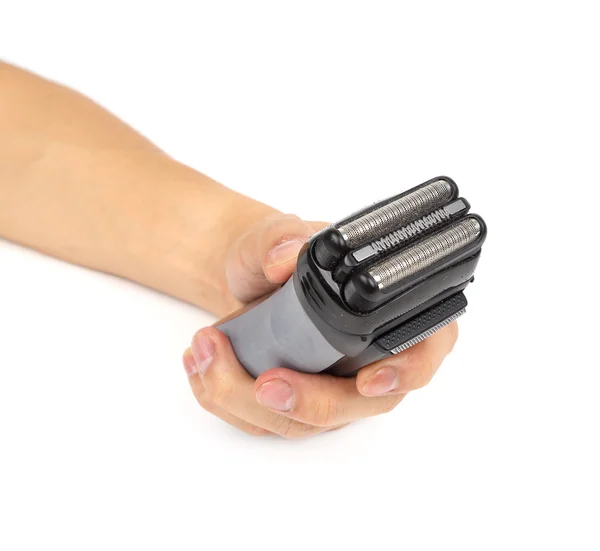 Hand mit elektrischem Rasierer — Stockfoto