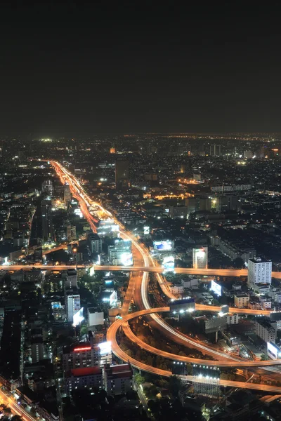 Bangkok Expressway und Highway Draufsicht, Thailand — Stockfoto