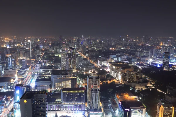 Бангкок вид сверху ночью — стоковое фото