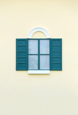 Vintage duvar arka plan penceresiyle 