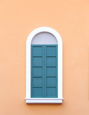 Vintage duvar arka plan penceresiyle 