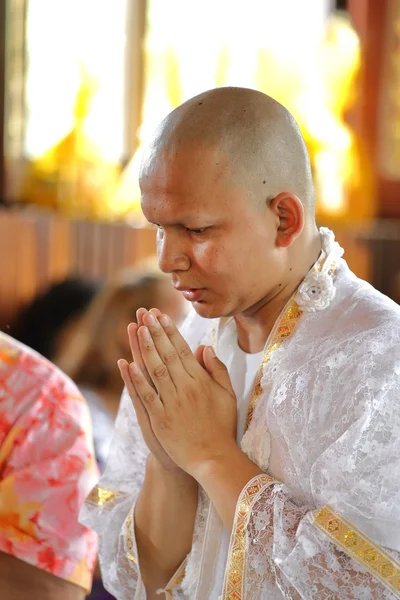 The ordination ceremony of the new monk — Stock Photo, Image