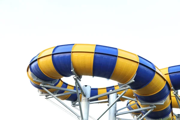 Slider in swimming pool — Stock Photo, Image