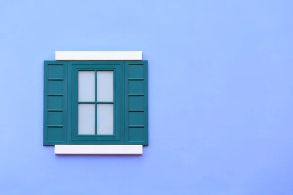 Vintage ventana con fondo de pared — Foto de Stock