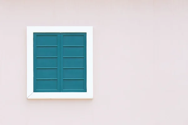 Vintage ventana con fondo de pared — Foto de Stock