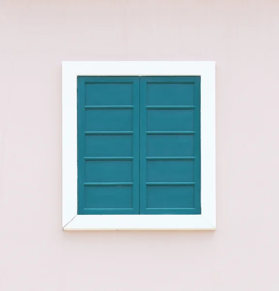 Vintage window with wall background — Stock Photo, Image