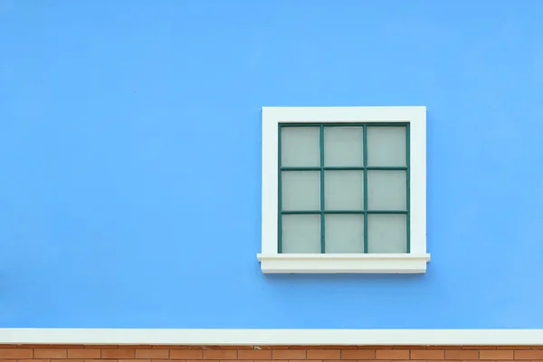 Vintage ventana con fondo de pared —  Fotos de Stock