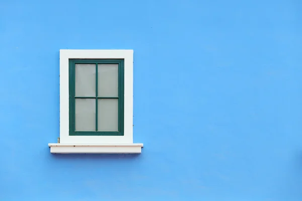 Vintage ventana con fondo de pared —  Fotos de Stock