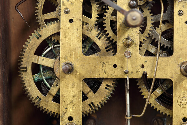 vintage clock's gears
