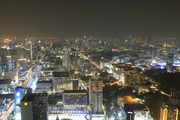 Бангкок вид сверху ночью
