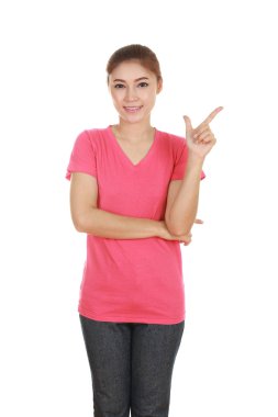 Kadın düşünmek fikir t-shirt ile