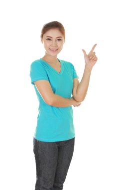 Kadın düşünmek fikir t-shirt ile