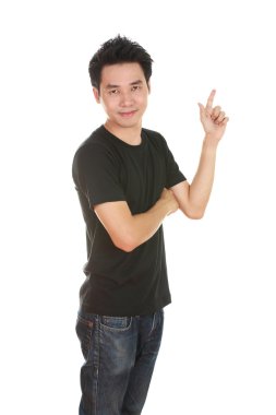 adam düşünmek fikir t-shirt ile 