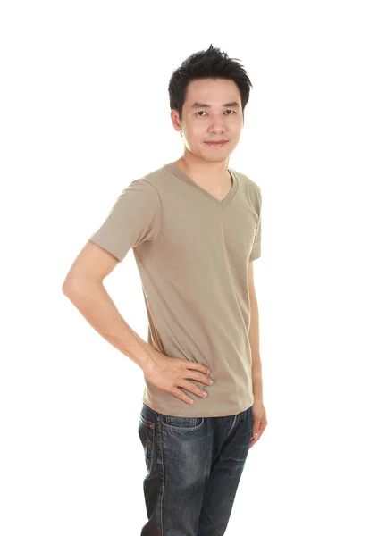 Man met t-shirt (zijaanzicht) — Stockfoto