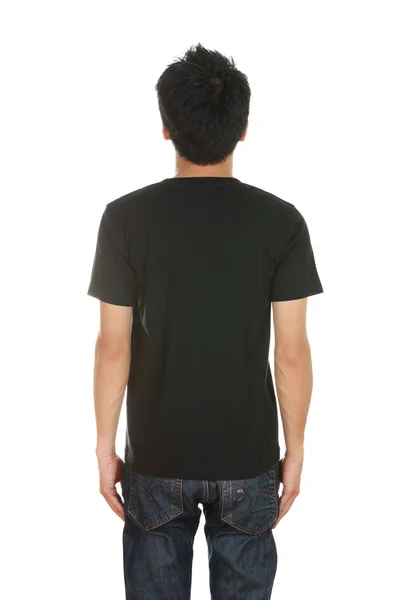 Человек в черной футболке — стоковое фото