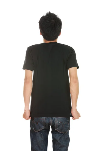 Człowiek z puste t-shirt — Zdjęcie stockowe