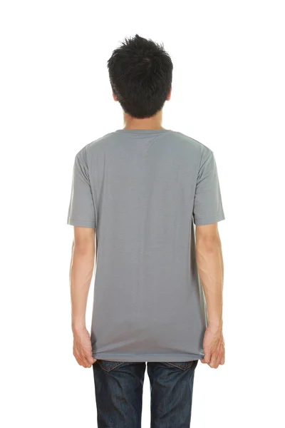 Mand med blank t-shirt - Stock-foto