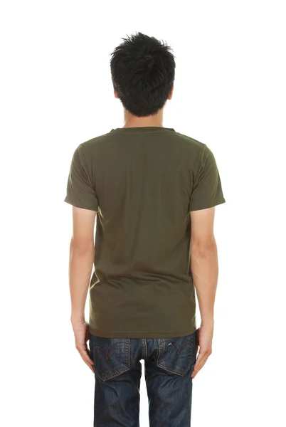 Adam boş t-shirt ile — Stok fotoğraf