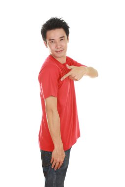 adam t-shirt (yan görünümü ile)