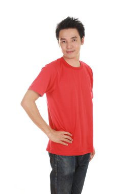 adam t-shirt (yan görünümü ile)