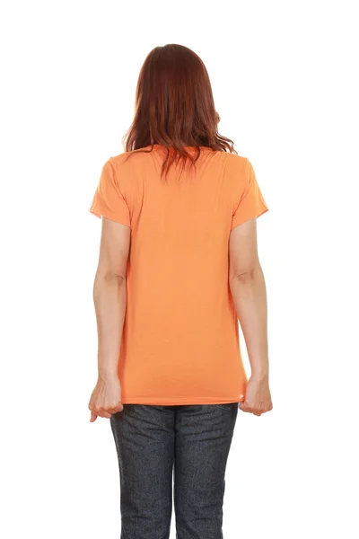 female with blank t-shirt (back side)