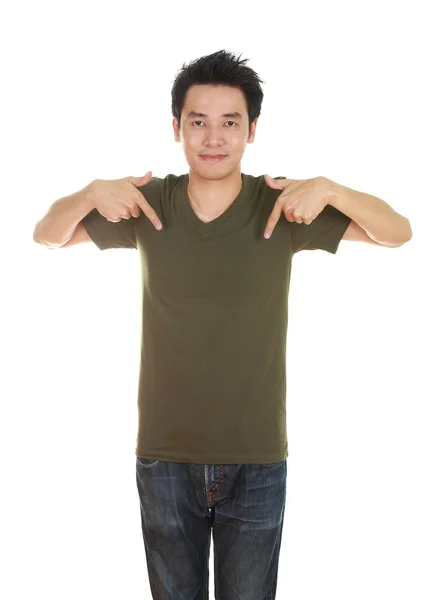 Mann mit leerem T-Shirt — Stockfoto