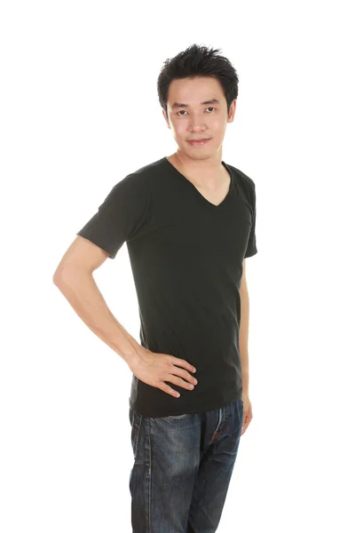 Man med t-shirt (sidoutsikt) — Stockfoto