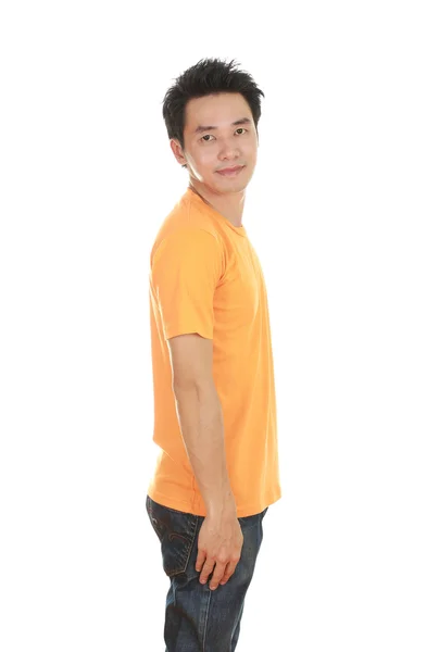 Homme avec t-shirt (vue latérale ) — Photo