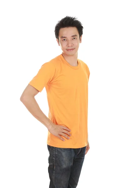 Man med t-shirt (sidoutsikt) — Stockfoto