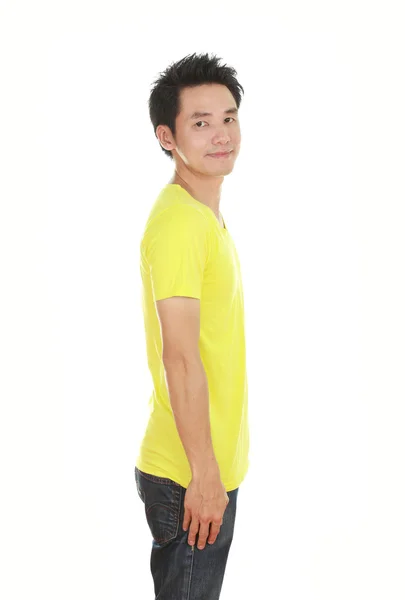 Man med t-shirt (sidoutsikt) — Stockfoto