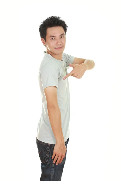 Uomo con t-shirt (vista laterale ) — Foto Stock
