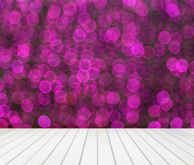 Beyaz ahşap Teras soyut bulanıklık ve bokeh