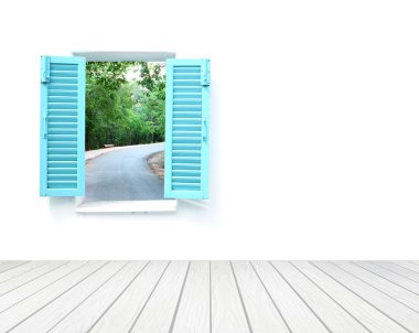 duvar ve ahşap zemin ile pencere 