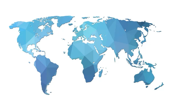 World map in polygonal style — Stock Photo, Image