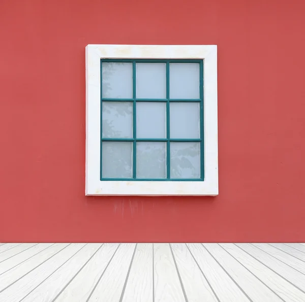 Ventana con pared y suelo de madera —  Fotos de Stock