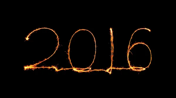 Szczęśliwego nowego roku 2016 (blasku sztucznych ogni.) — Zdjęcie stockowe