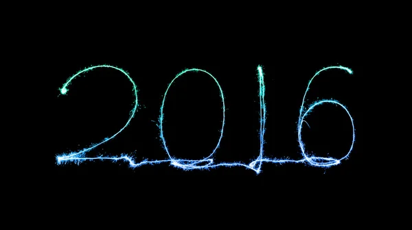 Gelukkig Nieuwjaar 2016 (Sparkle vuurwerk) — Stockfoto