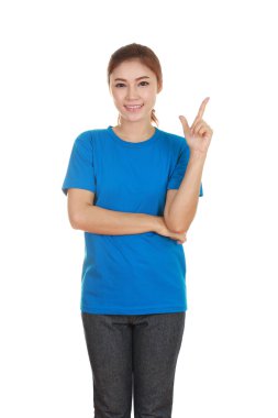 Kadın düşünmek fikir t-shirt ile