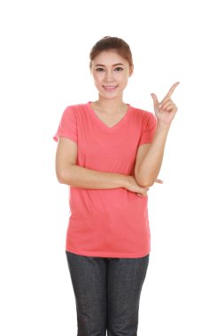 Kadın düşünmek fikir t-shirt ile