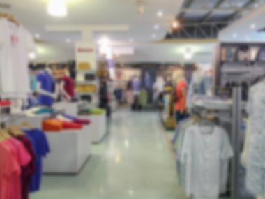 Bir giyim mağazası bulanık görüntü
