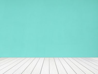 Oda iç renk duvar ve Beyaz ahşap zemin ile