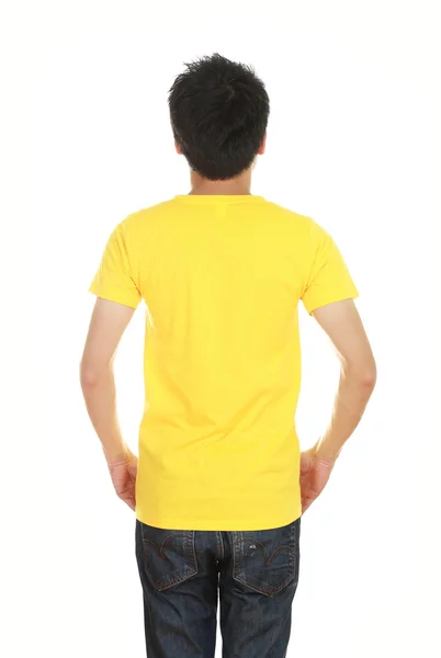 Adam boş t-shirt ile — Stok fotoğraf