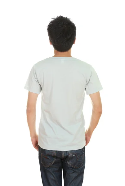 Uomo con t-shirt bianca — Foto Stock