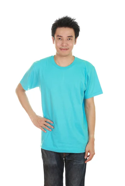 Man with blank t-shirt — Stock Photo, Image