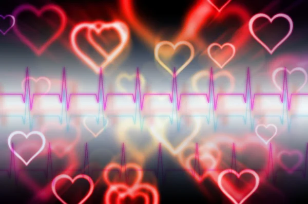 Абстрактный пульс с волшебным сердцем — стоковое фото