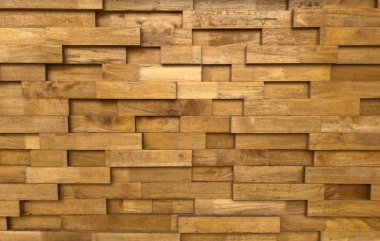 Kahverengi ahşap duvar arka planı. tuğla şekil dokusu