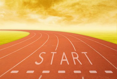 gün batımında işareti başlaması ile birlikte açık koşu parkuru