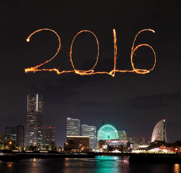 Silvesterfeuerwerk 2016 über der Marina Bay — Stockfoto